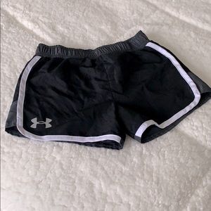 Girls Under Armour running shorts